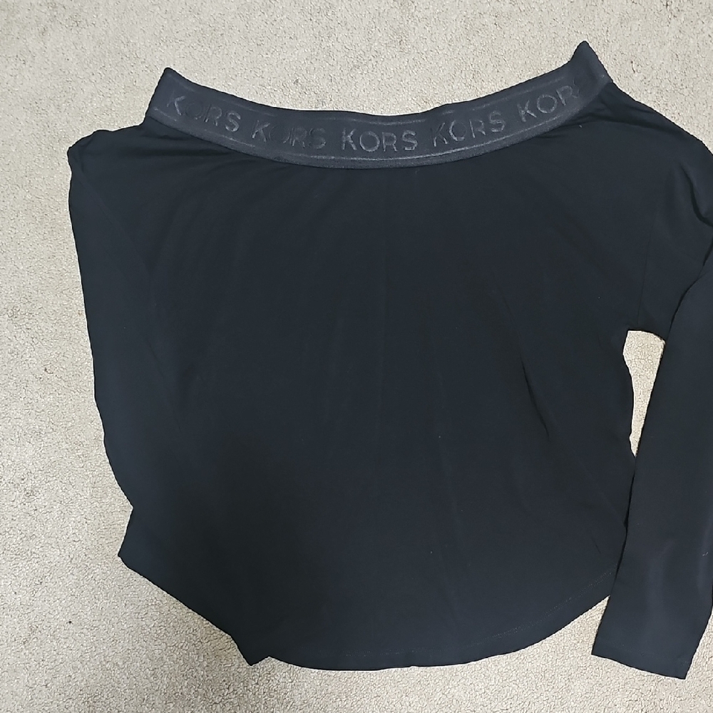 Michael Kors Black Long Sleeve Top
